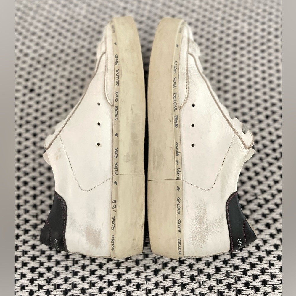 Golden Goose Hi Star Platform Sneakers White Leather Pink Glitter 39 size 8.5 - Picture 7 of 11
